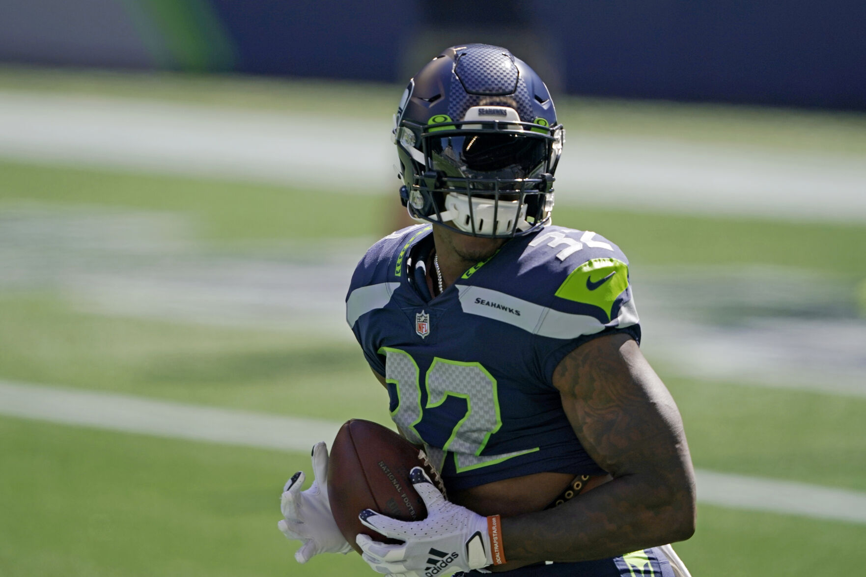 Seattle Seahawks running back Chris Carson